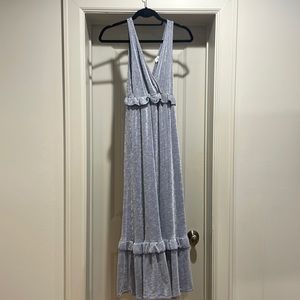 Adorable blue and white maxi dress